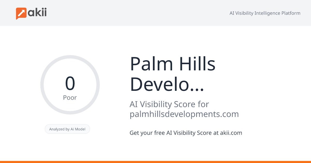 Palm Hills Developments AI Visibility Score