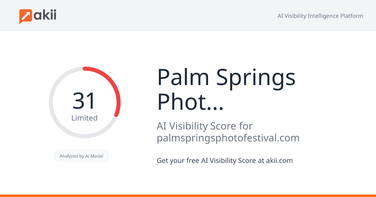 Palm Springs Photo Festival AI Visibility Score