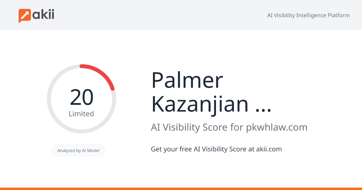 Palmer Kazanjian Wohl Hodson LLP AI Visibility Score