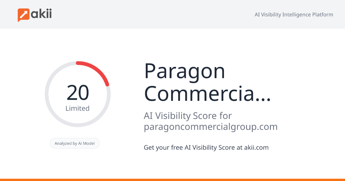 Paragon Commercial Group AI Visibility Score