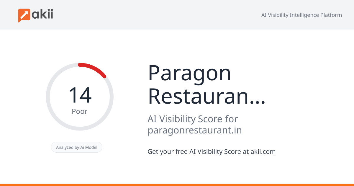 Paragon Restaurant Group AI Visibility Score