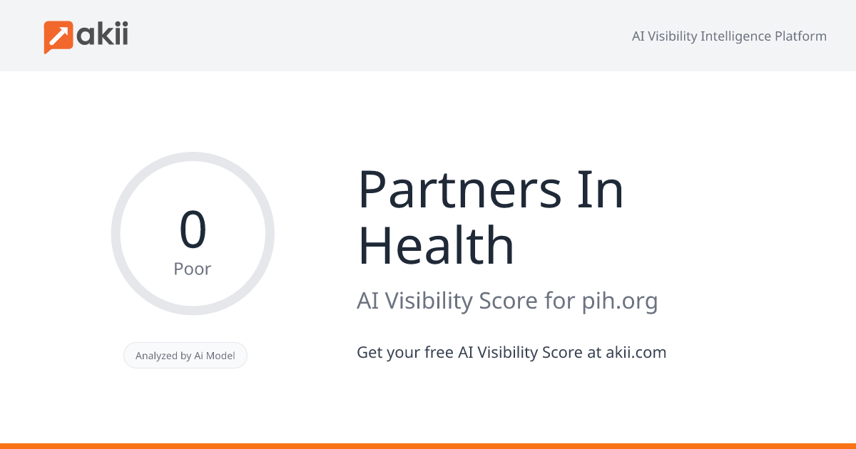Partners In Health AI Visibility Score