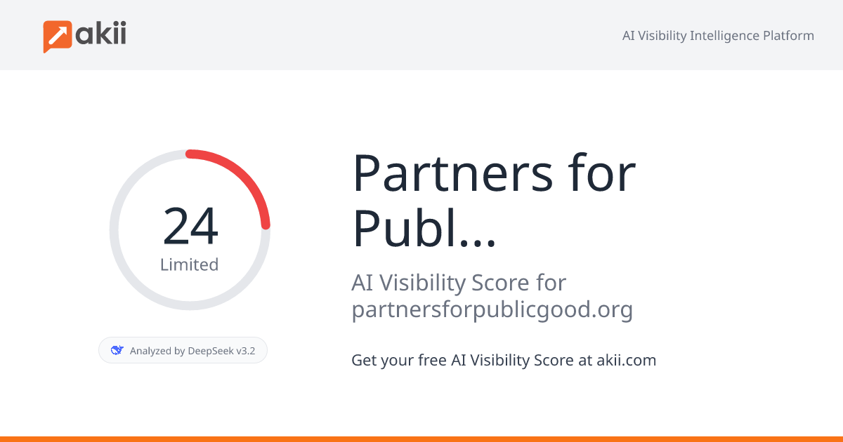 Partners for Public Good AI Visibility Score