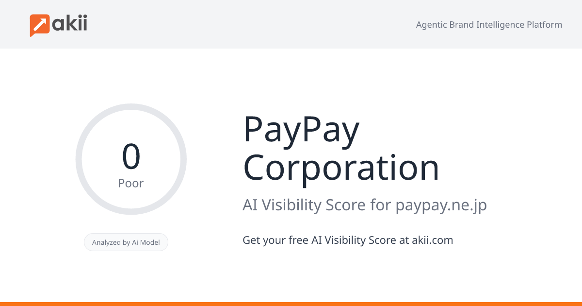PayPay Corporation AI Visibility Score