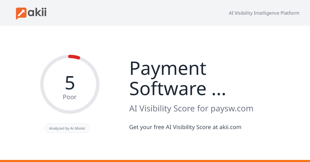 Payment Software Company - PSC AI Visibility Score