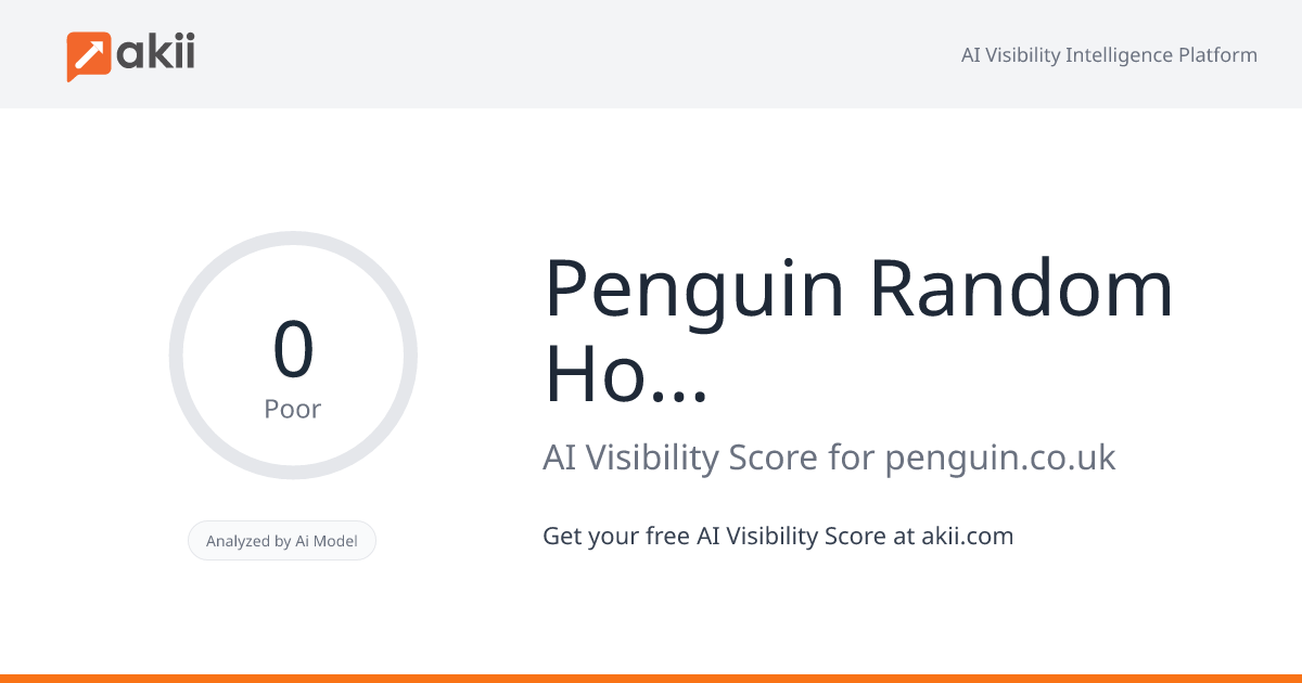 Penguin Random House UK AI Visibility Score