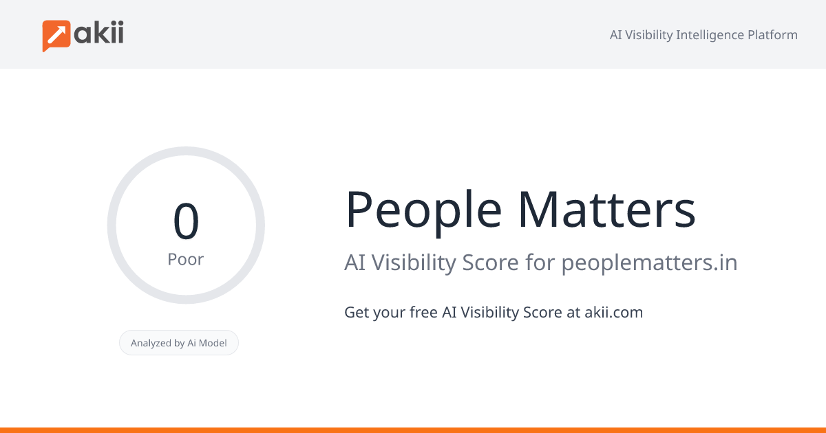 People Matters AI Visibility Score