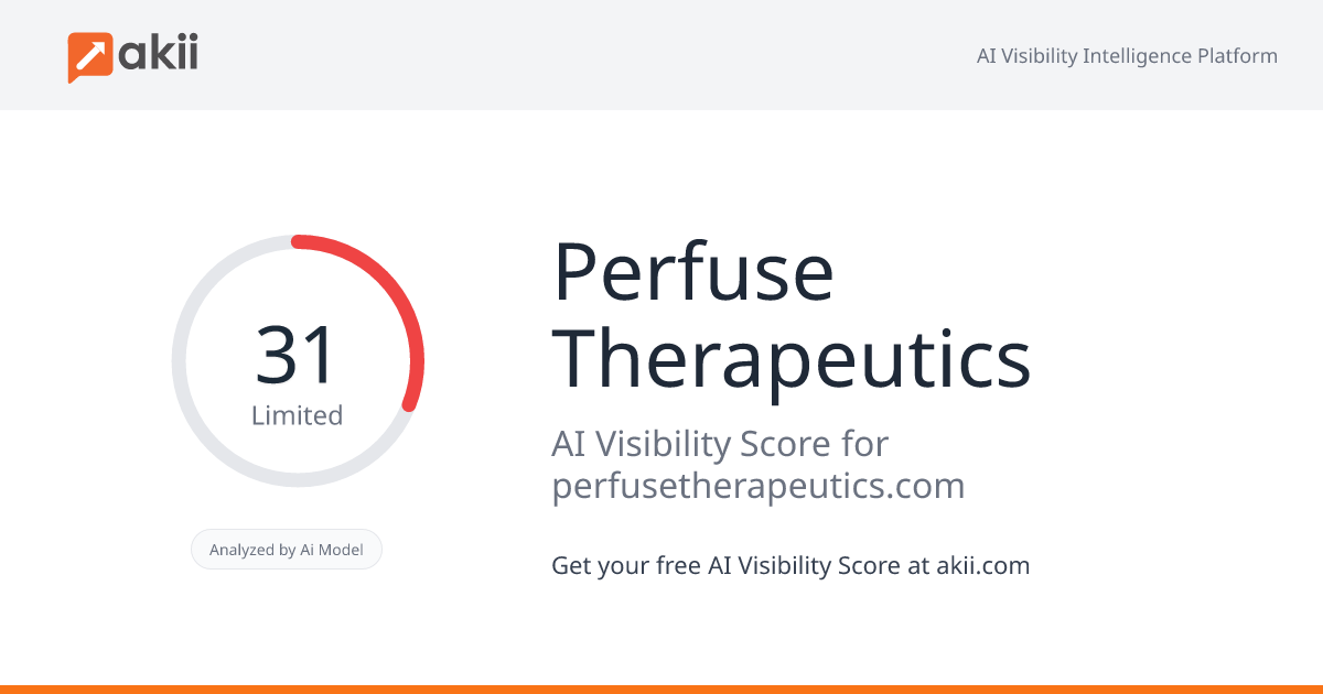 Perfuse Therapeutics AI Visibility Score