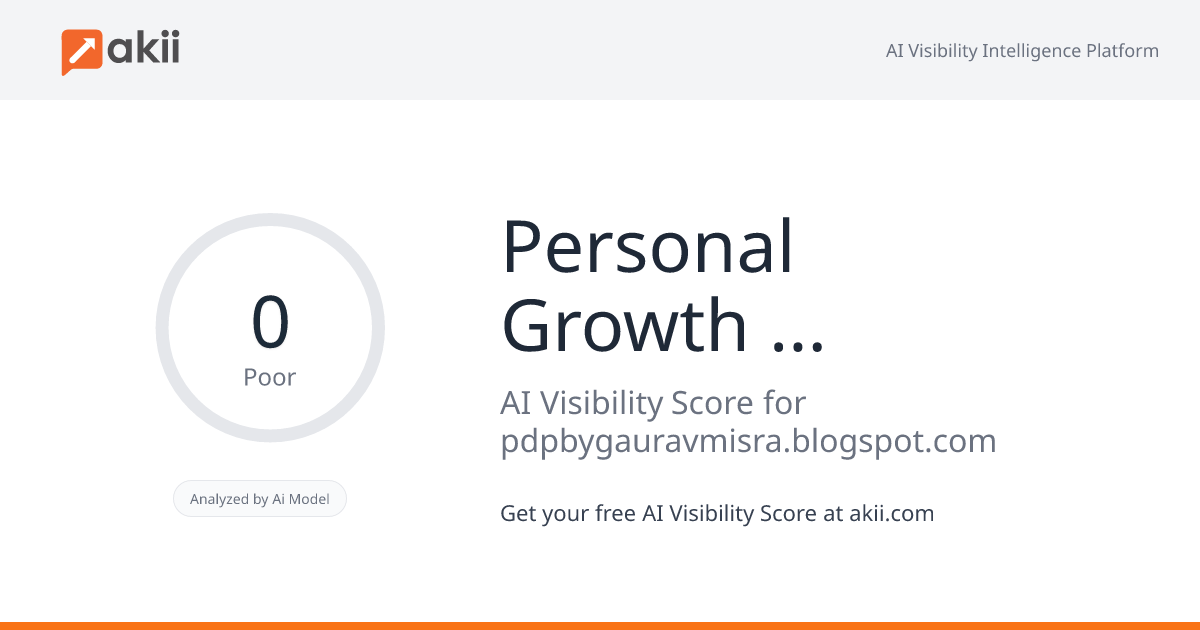 Personal Growth & Professional Development by Gaurav Misra AI Visibility Score