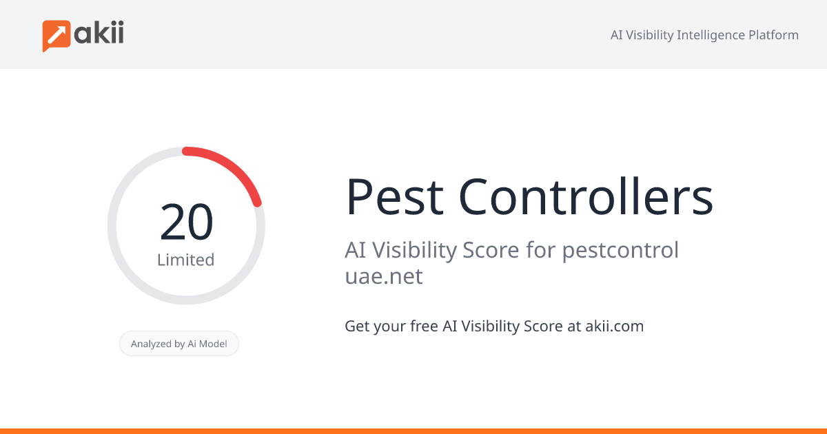 Pest Controllers AI Visibility Score