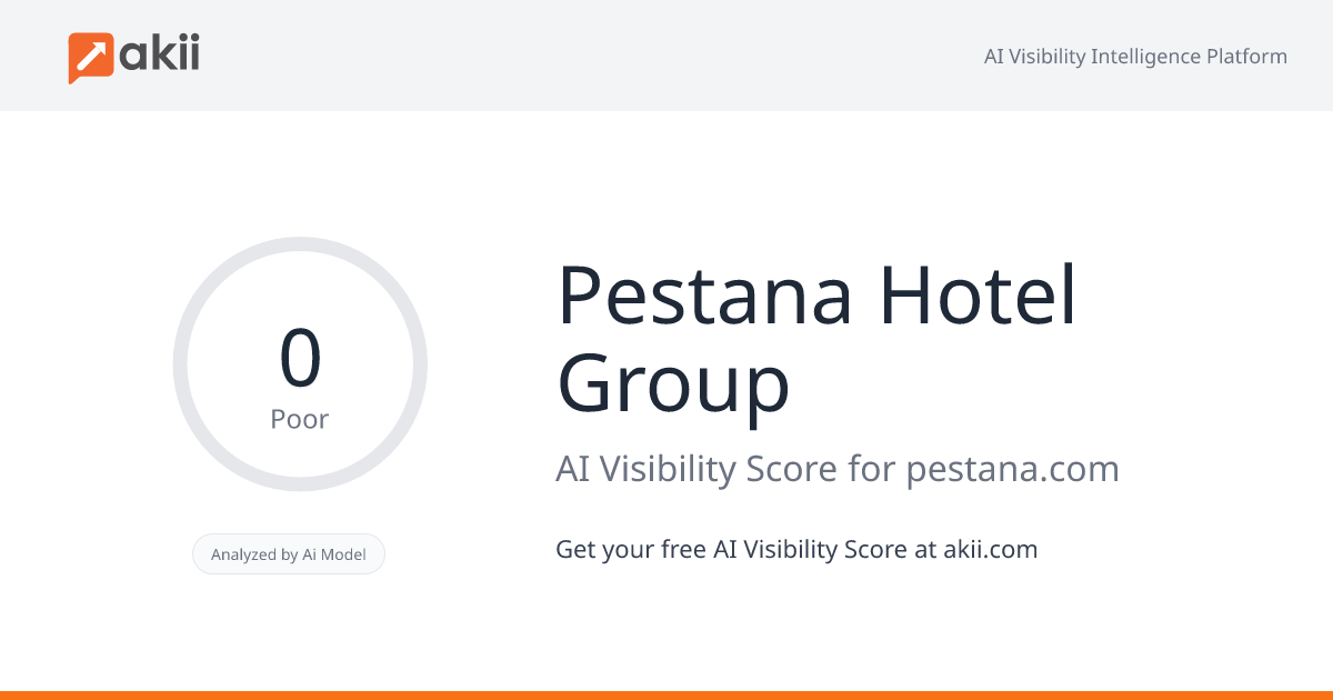 Pestana Hotel Group AI Visibility Score