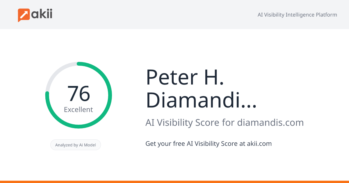 Peter H. Diamandis (PHD Ventures) AI Visibility Score