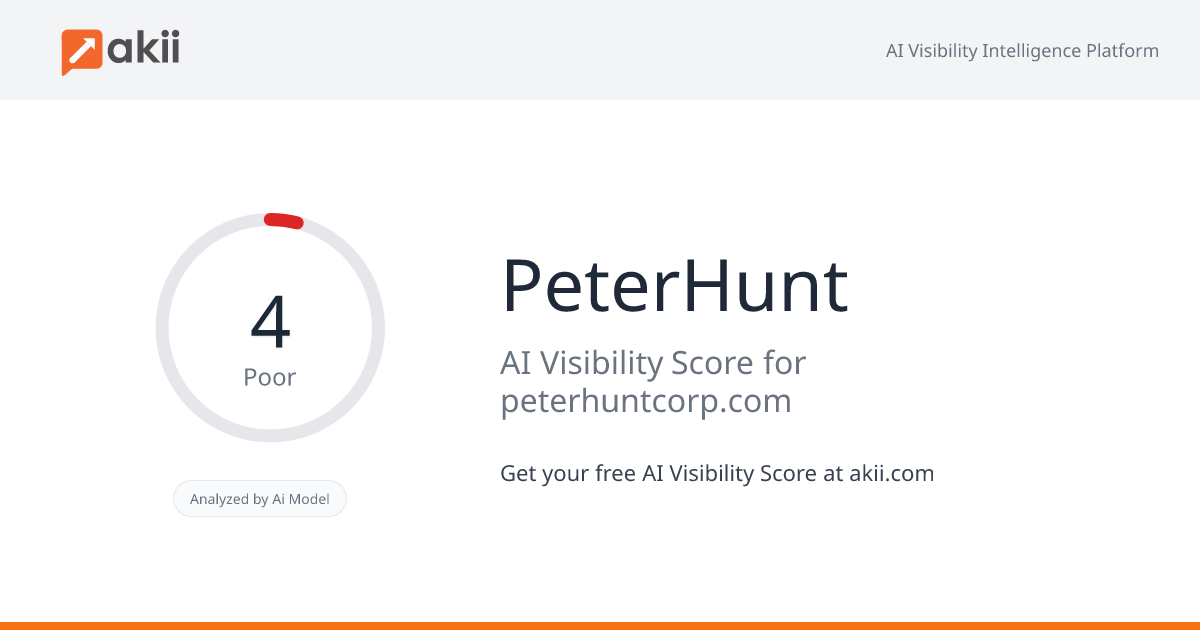 PeterHunt AI Visibility Score