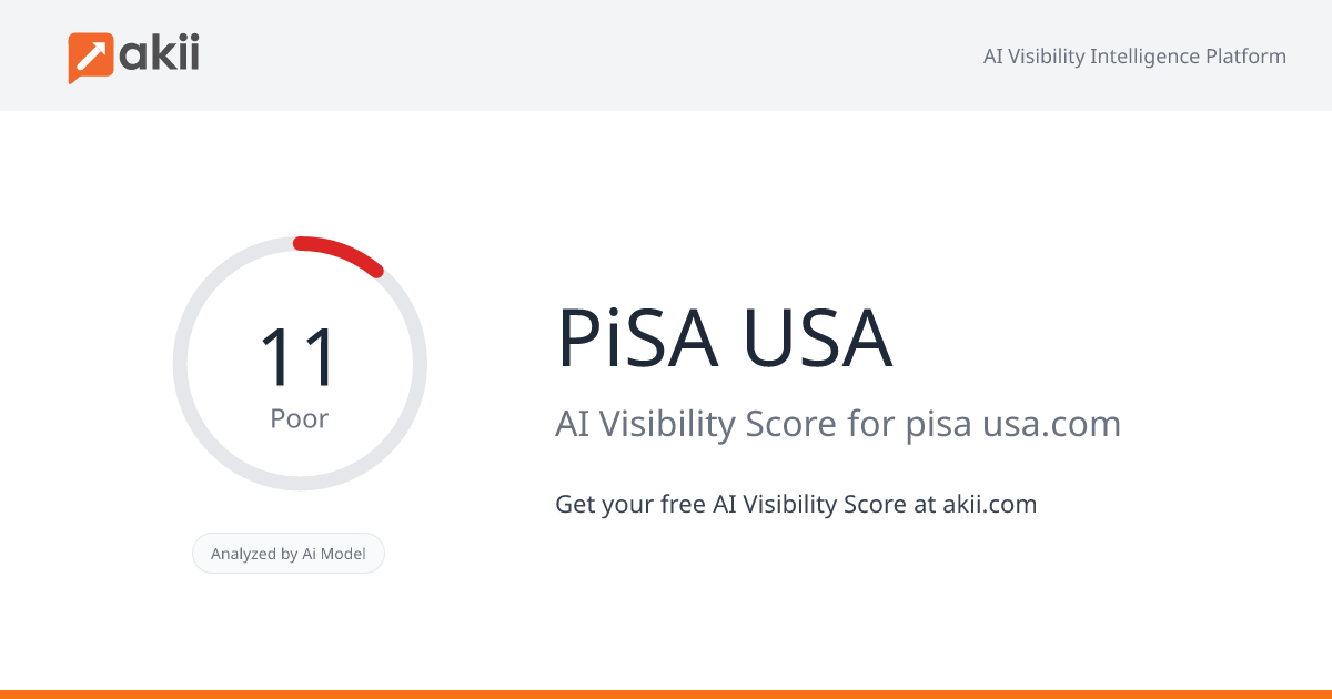 PiSA USA AI Visibility Score