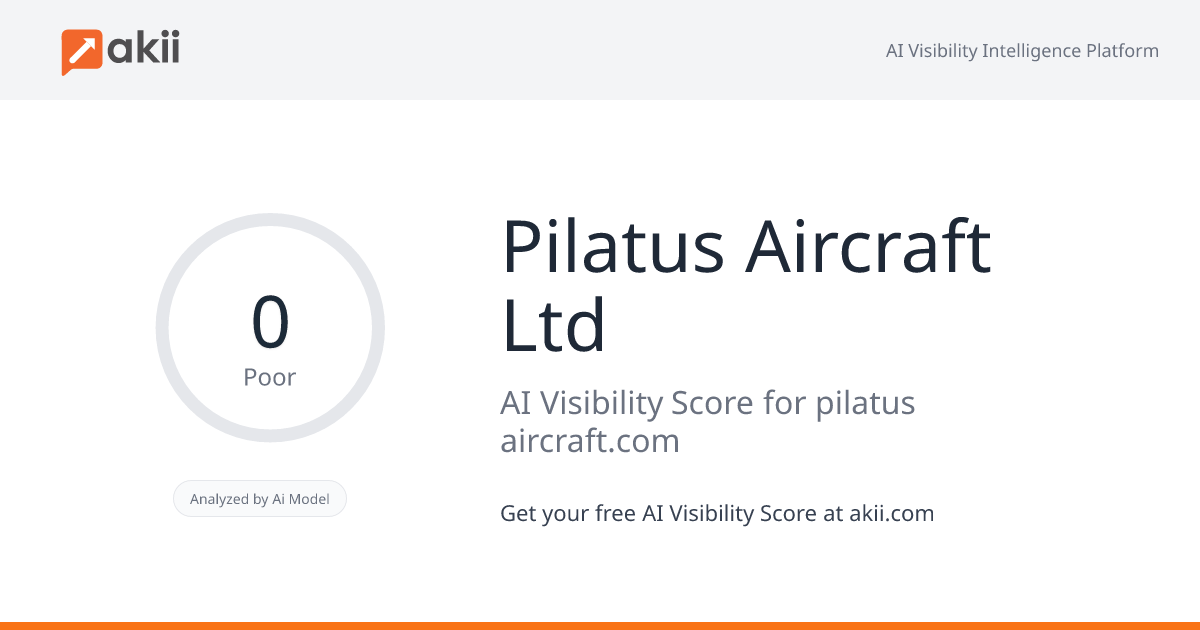 Pilatus Aircraft Ltd AI Visibility Score