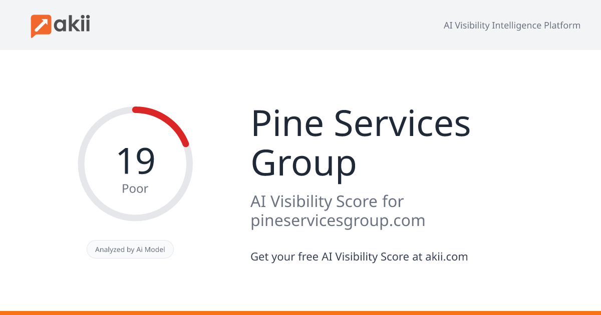 Pine Services Group AI Visibility Score