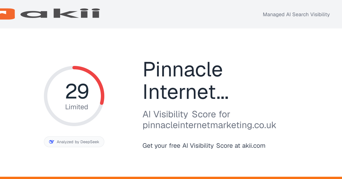 Pinnacle Internet Marketing Ltd AI Visibility Score preview