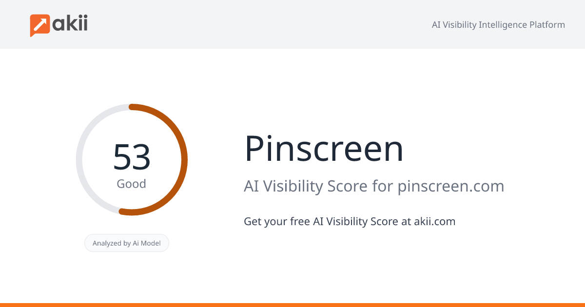 Pinscreen AI Visibility Score