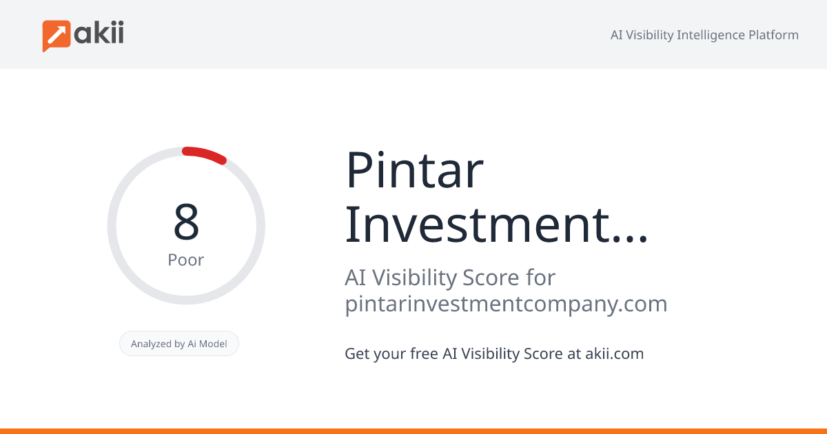 Pintar Investment Company AI Visibility Score