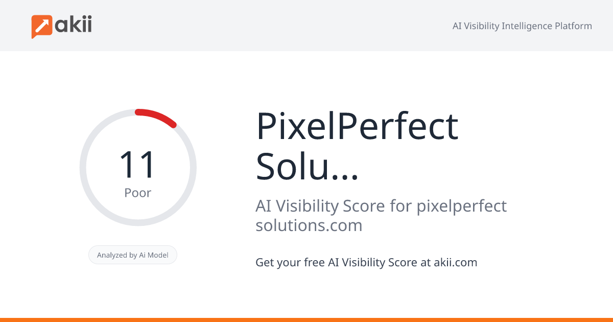 PixelPerfect Solutions UAE AI Visibility Score