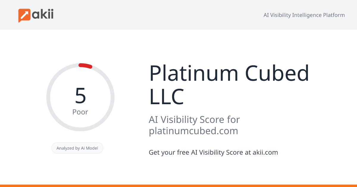 Platinum Cubed LLC AI Visibility Score
