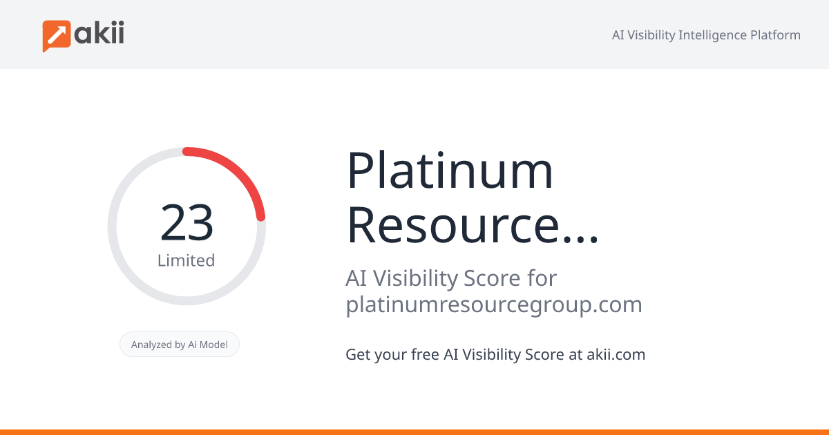 Platinum Resource Group AI Visibility Score