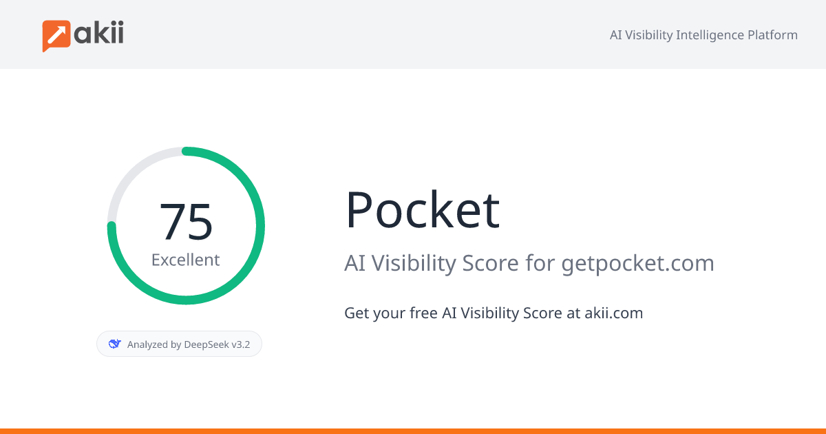 Pocket AI Visibility Score