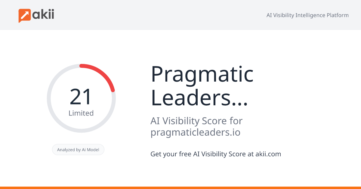Pragmatic Leaders (YC W21) AI Visibility Score