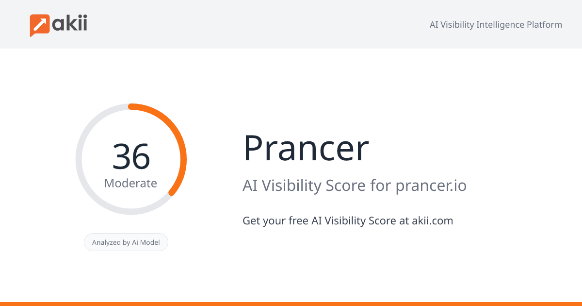Prancer AI Visibility Score