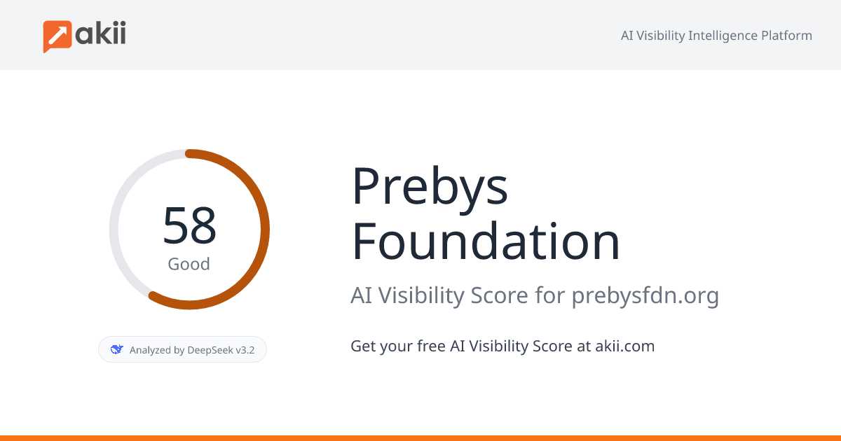 Prebys Foundation AI Visibility Score