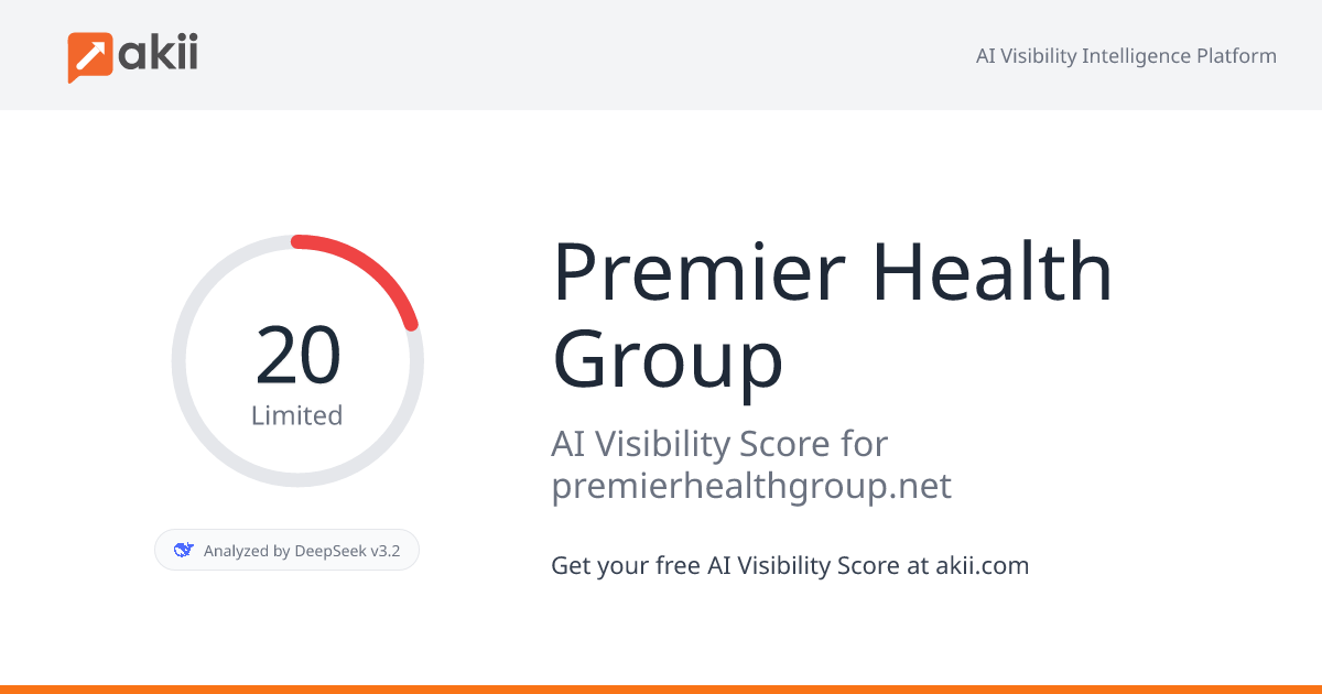 Premier Health Group AI Visibility Score