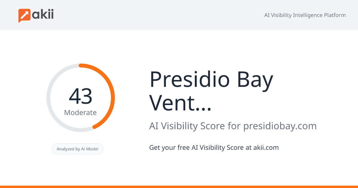 Presidio Bay Ventures AI Visibility Score