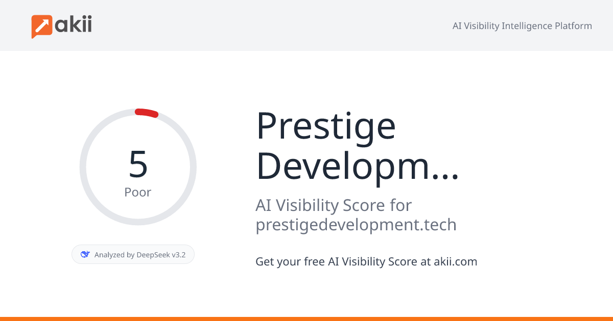 Prestige Development Group AI Visibility Score