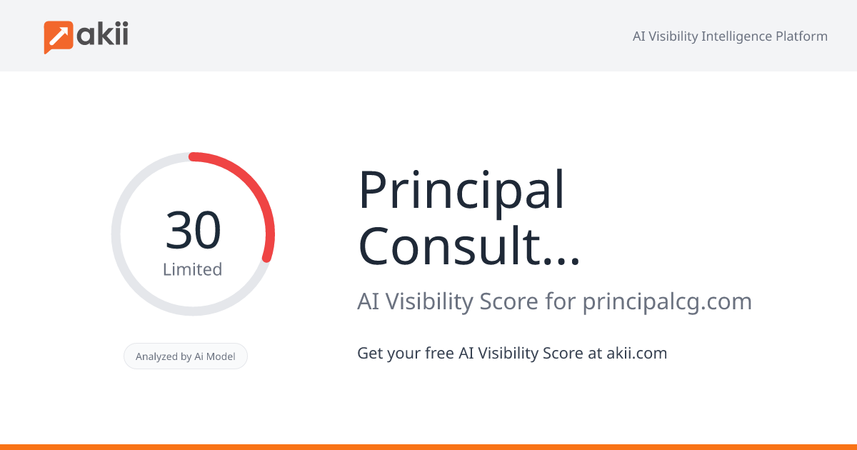 Principal Consulting Group AI Visibility Score