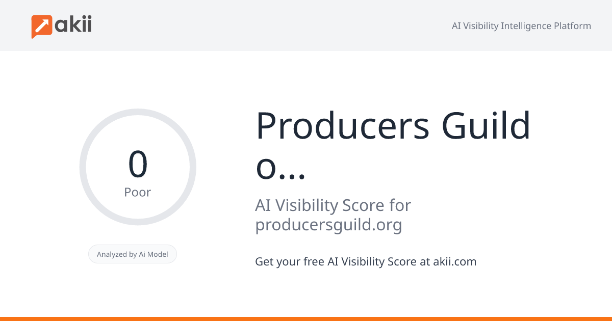 Producers Guild of America AI Visibility Score
