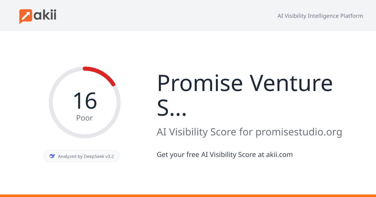 Promise Venture Studio AI Visibility Score