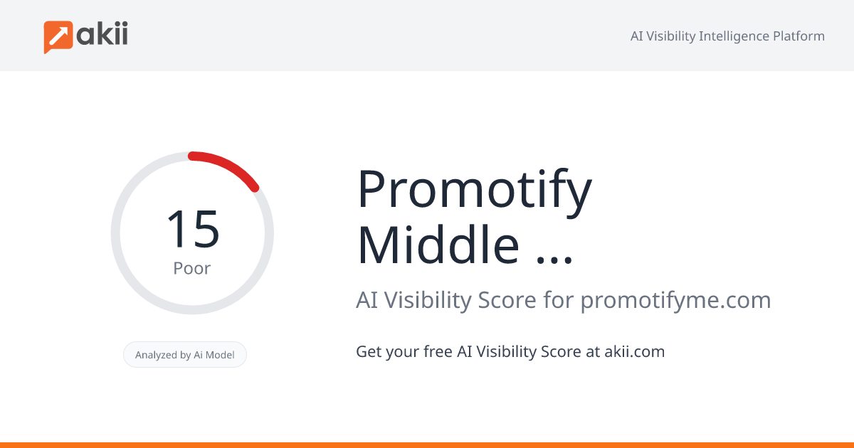 Promotify Middle East AI Visibility Score