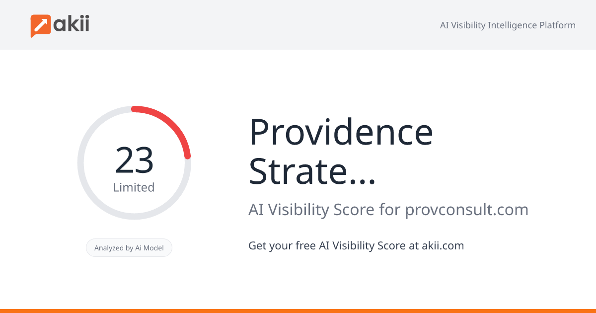 Providence Strategic Consulting AI Visibility Score