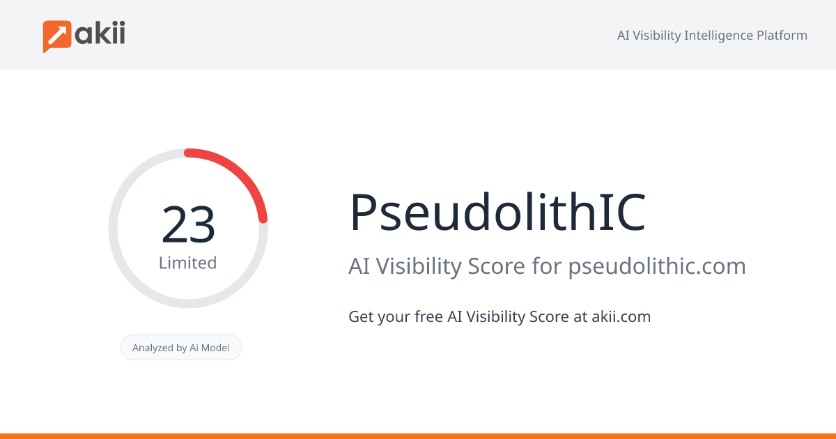 PseudolithIC AI Visibility Score