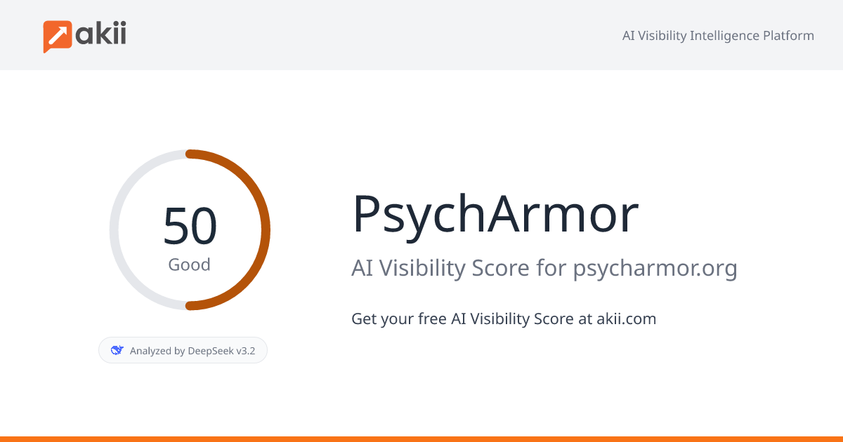 PsychArmor AI Visibility Score