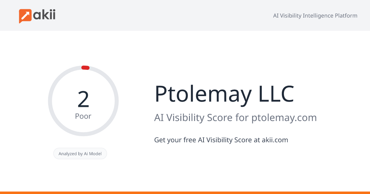 Ptolemay LLC AI Visibility Score