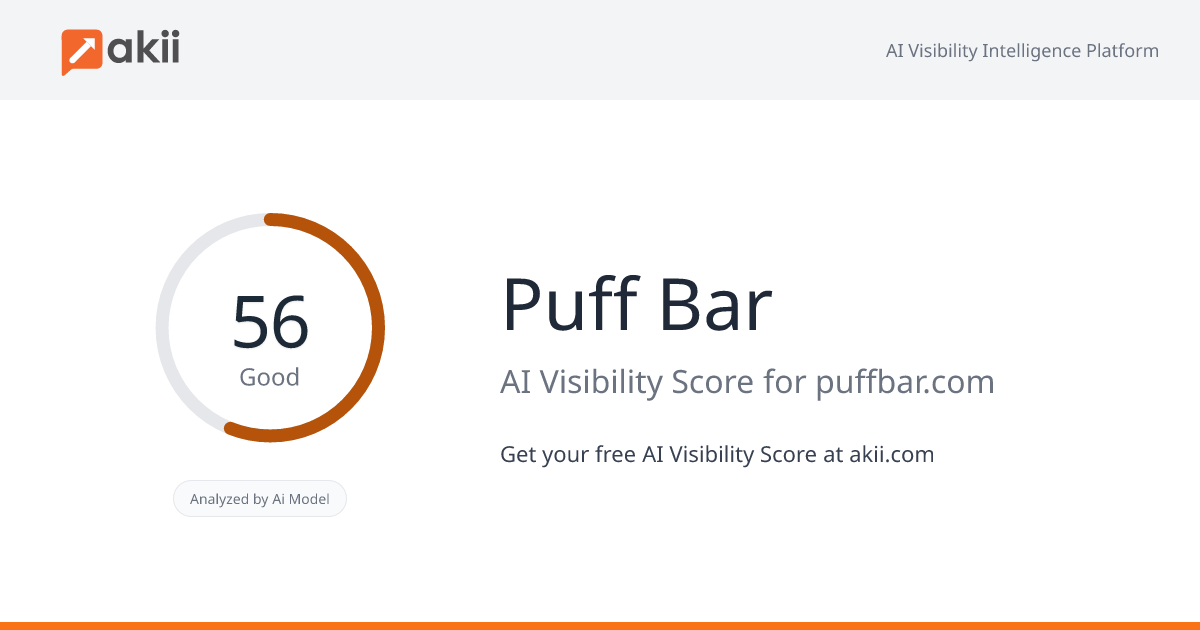 Puff Bar AI Visibility Score