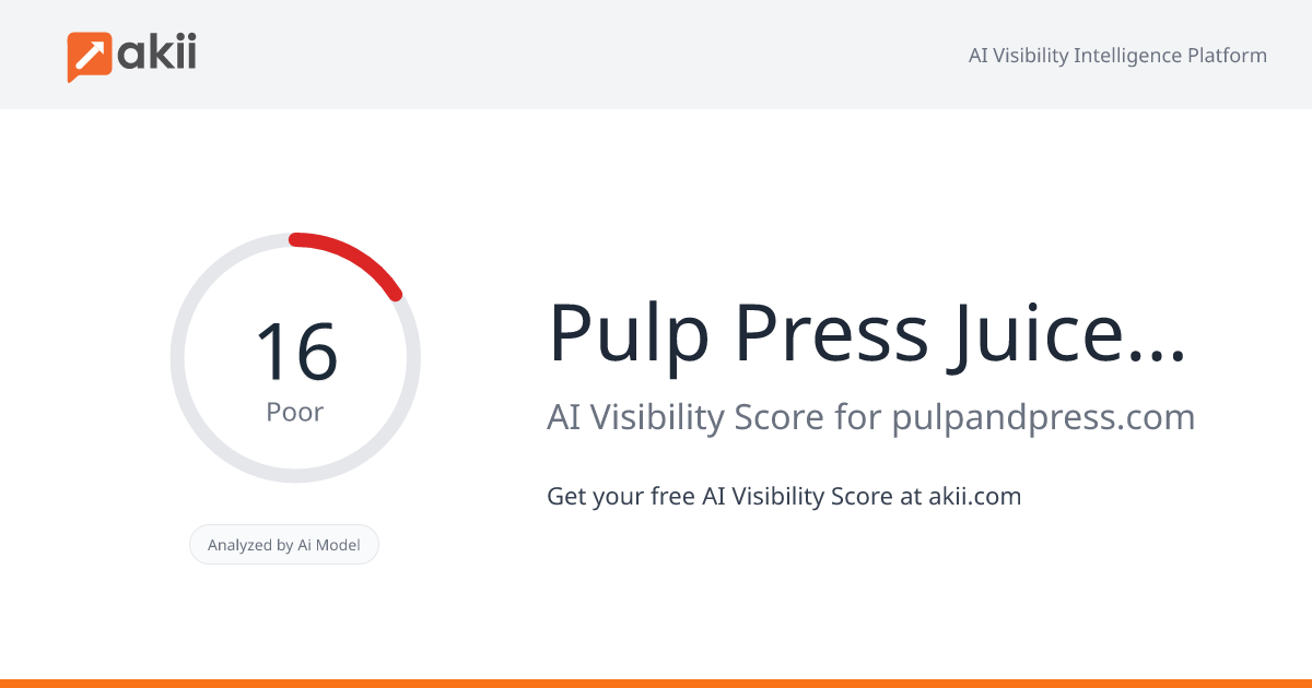 Pulp & Press Juice Co.ü•§ AI Visibility Score