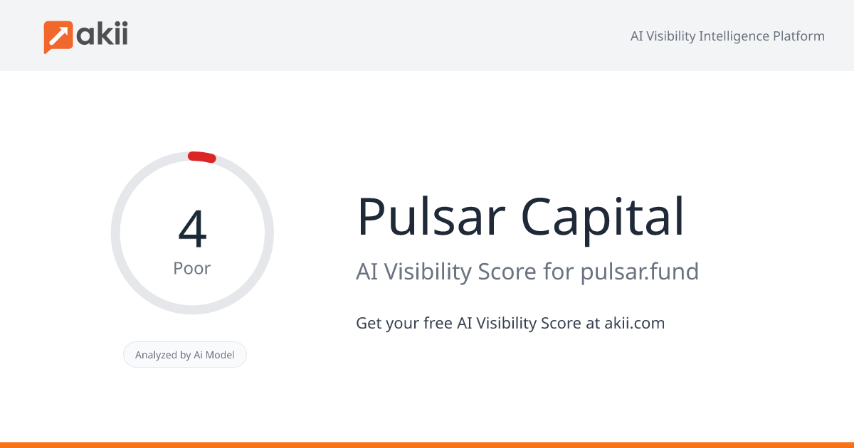 Pulsar Capital AI Visibility Score