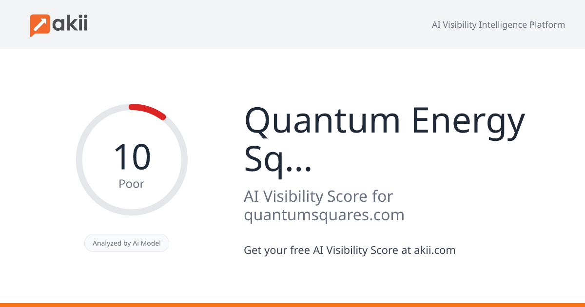 Quantum Energy Square AI Visibility Score