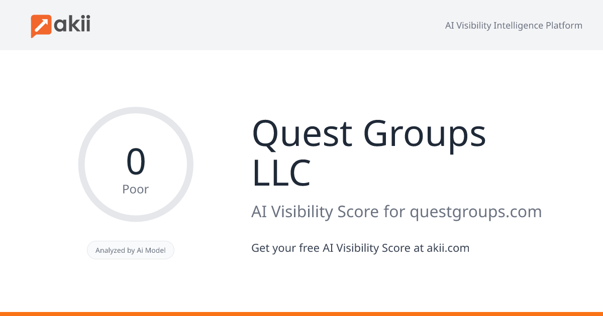 Quest Groups LLC AI Visibility Score