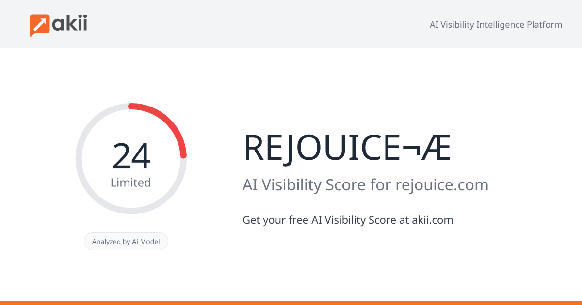 REJOUICE¬Æ AI Visibility Score