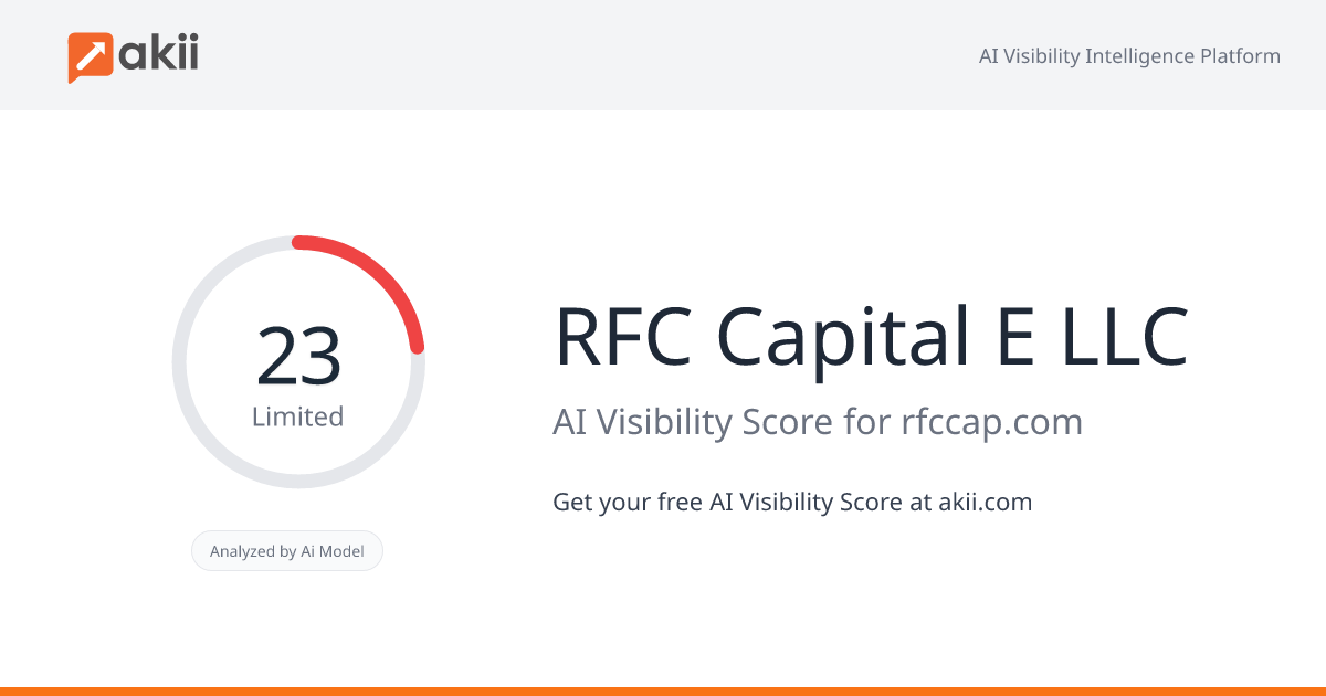 RFC Capital E LLC AI Visibility Score