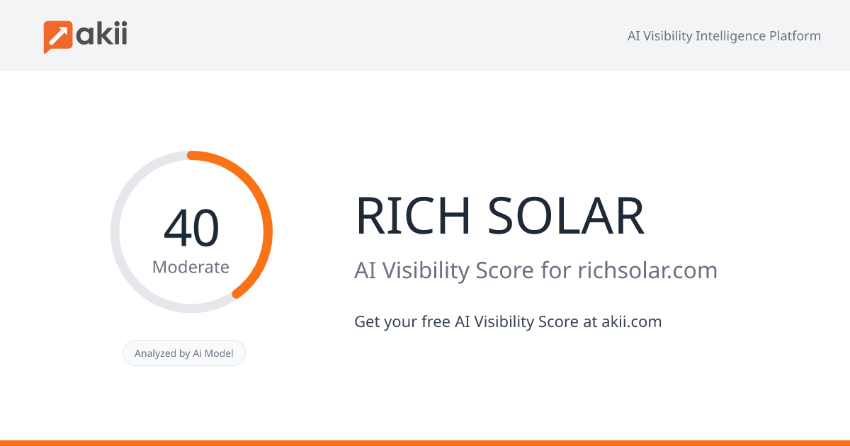 RICH SOLAR AI Visibility Score