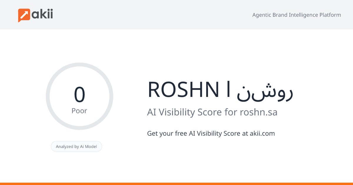 ROSHN l روشن AI Visibility Score